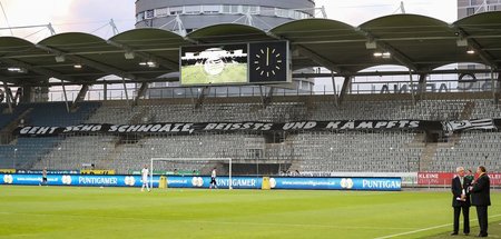 Die leere Merkur-Arena, in der der SK Sturm Graz seine Heimspiel...