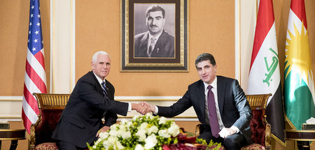 Der Präsident der Autonomen Region Kurdistan, Nechirvan Barsani ...