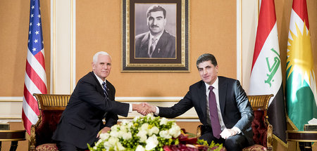 Der Präsident der Autonomen Region Kurdistan, Nechirvan Barsani ...