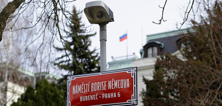Antirussische Sticheleien: Am 27. Februar wurde die Straße vor d
