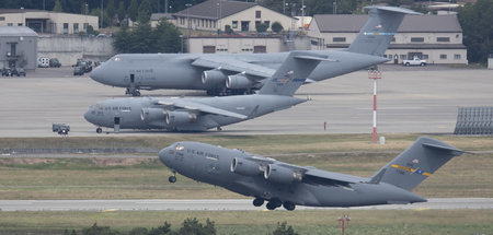 Die US-Airbase Ramstein in Rheinland-Pfalz