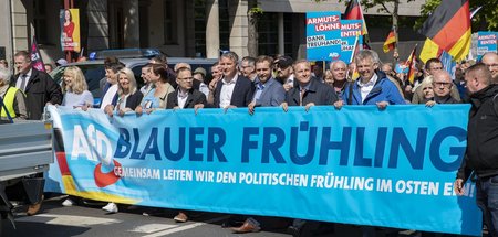 AfD-Demonstration am 1. Mai 2019 in Erfurt, mit dabei: Björn Höc...