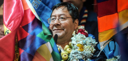 MAS-Präsidentschaftskandidat Luis Arce hofft, dass der Wahltermi...