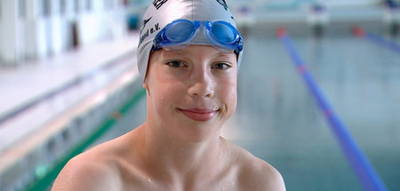 Karl vom Sportgymnasium Leipzig beim Schwimmtraining: »Alles auf... Karl vom Sportgymnasium Leipzig beim Schwimmtraining: »Alles auf...