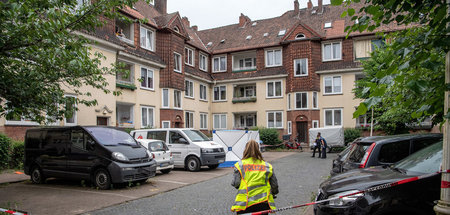 Ort des Polizeieinsatzes im Bremer Stadtteil Gröpelingen