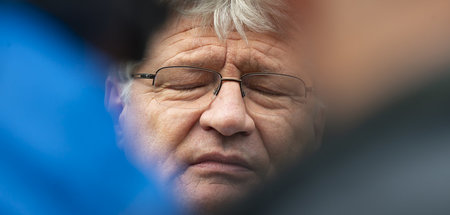 AfD-Parteichef Jörg Meuten am Samstag im sächsischen Lommatzsch