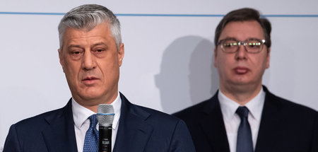 Statt auf Hashim Thaci (l.) setzt Brüssel auf Serbiens Präsident...