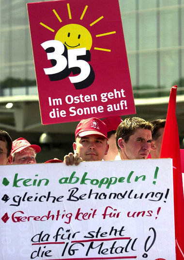 Die Ungleichbehandlung wurde mit der Streikniederlage 2003 zemen...