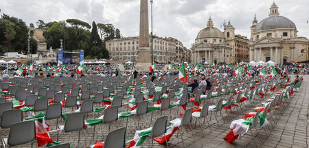 Weniger Teilnehmer als von den Veranstaltern erhofft: Die Piazza...