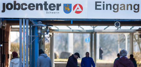 Die »Kunden« werden knappgehalten: Eingangsbereich zur Agentur f...
