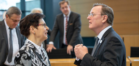 Neue Schulden unerwünscht: Heike Taubert im Gespräch mit Bodo Ra...