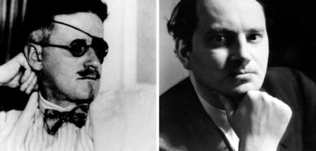 Würde James Joyce (l.) eine Baskenmütze tragen? Thomas Wolfe (r.... Würde James Joyce (l.) eine Baskenmütze tragen? Thomas Wolfe (r....