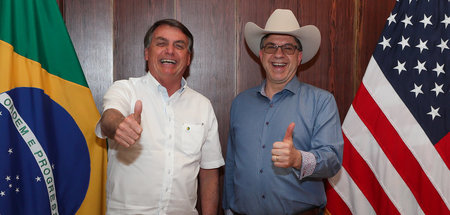 Noch am Sonnabend traf sich Bolsonaro (l.) mit dem US-Botschafte... Noch am Sonnabend traf sich Bolsonaro (l.) mit dem US-Botschafte...