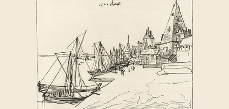 Albrecht Dürer: »Der Hafen von Antwerpen« (1520), Federzeichnung