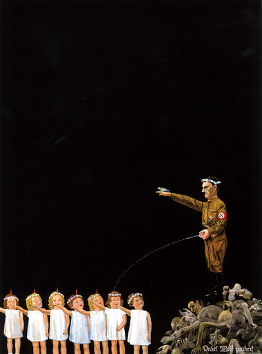 »Onkel Wolf zaubert« (Acryl auf Leinwand, 1991)