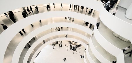 Blick von oben in das Guggenheim-Museum in New York