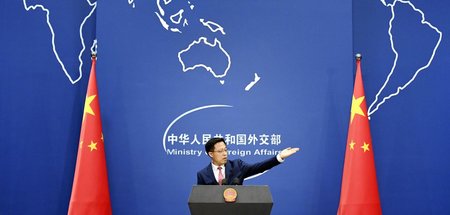 Der Sprecher des chinesischen Außenministeriums, Zhao Lijan, auf...