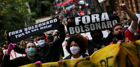 »Hör’ auf uns zu töten«: Demonstration gegen Bolsonaro am 7. Jun...
