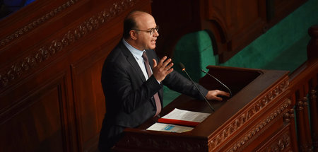 Der zurückgetretene Premierminister Tunesiens Elyes Fakhfakh am ...