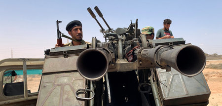 Truppen der »Nationalen Konsensregierung« (GNA) außerhalb von Mi...