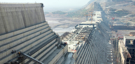 Seit 2011 im Bau: Der Grand-Ethiopian-Renaissance-Damm im Nordwe...