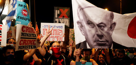 Proteste in Jerusalem gegen die Regierung von Premier Benjamin N...