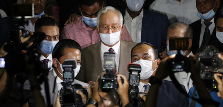 Betont weiter seine Unschuld: Malaysias Expremier Najib Razak (M... Betont weiter seine Unschuld: Malaysias Expremier Najib Razak (M...