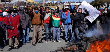 Bereits in der vergangenen Woche waren in Bolivien, wie hier in ...