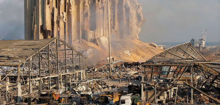 Die Explosionen am Dienstag in Beirut haben auch das zentrale Ge...