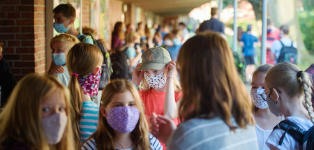 Schülerinnen der sechsten Klasse in Kiel (10.8.2020)