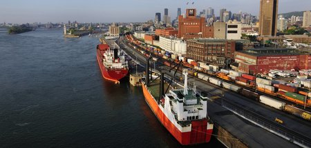 Blick auf den Hafen von Montreal