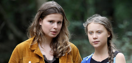 Luisa Neubauer (links) und Greta Thunberg im August 2019 im Hamb... Luisa Neubauer (links) und Greta Thunberg im August 2019 im Hamb...