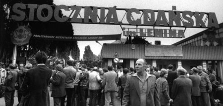 Streik auf der Lenin-Werft in Gdansk, 31. August 1980