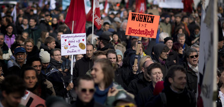 Mietendemo am 3. Oktober des Vorjahres in Berlin