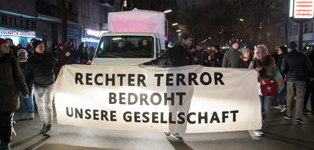 Protestzug auf der Sonnenallee in Berlin-Neukölln