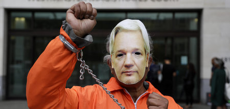 Protest gegen drohende Auslieferung Assanges an die USA vor Lond...