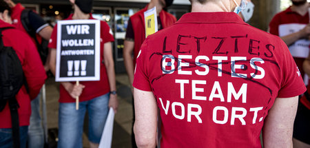 Protest von Karstadt-Sports-Beschäftigten in Berlin (30.7.2020)