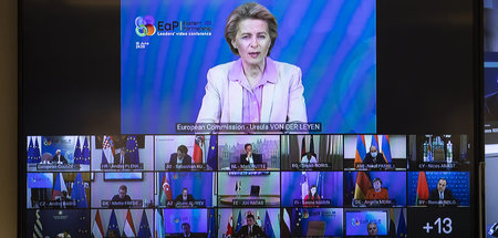 EU-Kommissionspräsidentin Ursula von der Leyen am Mittwoch: Mehr...