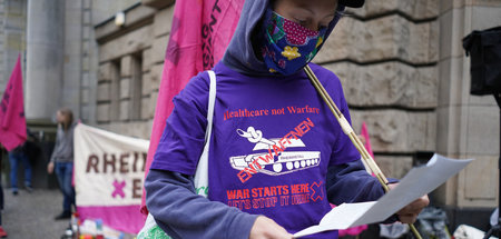 Proteste gegen den Rheinmetall-Konzern in Berlin (10.6.2020)