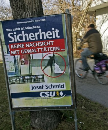 Law-and-order-Politik der CSU im Kommunalwahlkampf 2008