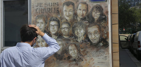 Ein Kunstwerk in Paris erinnert an die Opfer des Attentats auf d...