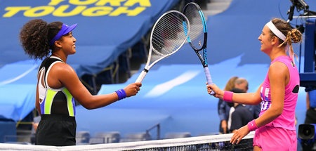 En garde! Naomi Osaka (links) und Wiktoryja Asaranka