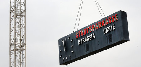 2017 ging die alte Anzeigetafel vom Bökelbergstadion in Möncheng...