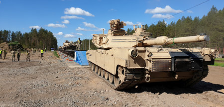Ein »Abrams«-Panzer der US-Armee auf dem Stützpunkt Pabrade in L