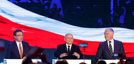 Polens Justizminister Zbigniew Ziobro, PiS-Chef Jaroslaw Kaczyns...