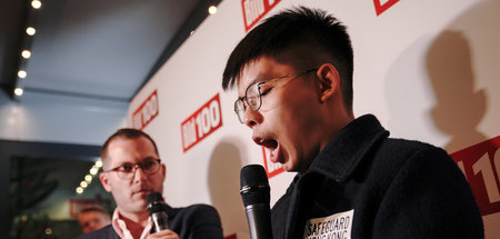 Liebster Separatist der BRD: Joshua Wong mit Bild-Chefredakteur ...