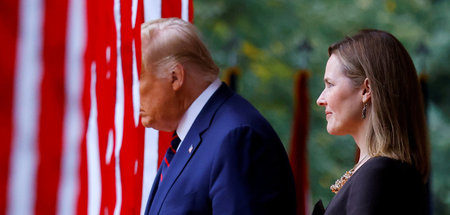 US-Präsident Donald Trump und Amy Coney Barrett (26.9.2020)