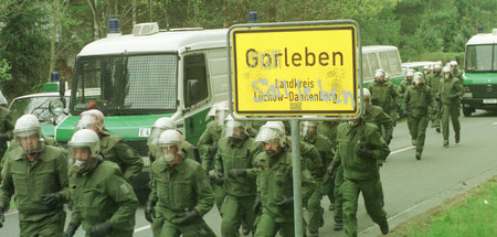 Auseinandersetzungen um ein mögliches Atommüllendlager in Gorleb...