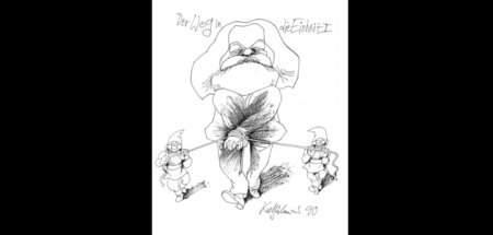 »Weg in die Einheit« – Karikatur des Autors, der von 1955 bis 19...