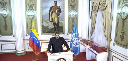 Venezuelas Präsident Nicolás Maduro bei seiner für die UN-Genera...